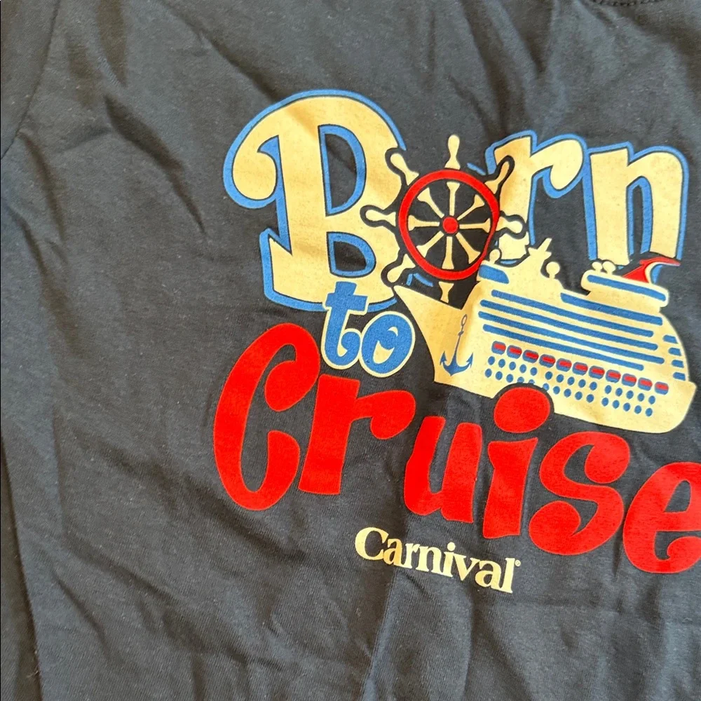 Kids Navy Blue 'Born to Cruise' T-Shirt kids cruise tshirt NEW